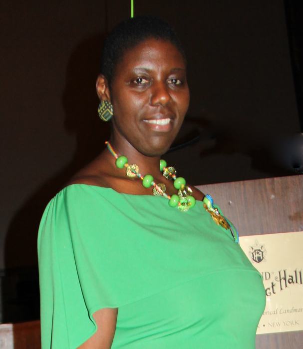 Sherrill-Ann Mason-Haywood, chairperson of the Brooklyn-based SVG Diaspora Committee of NY, Inc., at the Brooklyn-based St. Vincent and the Grenadines Ex-Teachers Association of New York's gala luncheon in January at Grand Prospect Hall in Brooklyn.