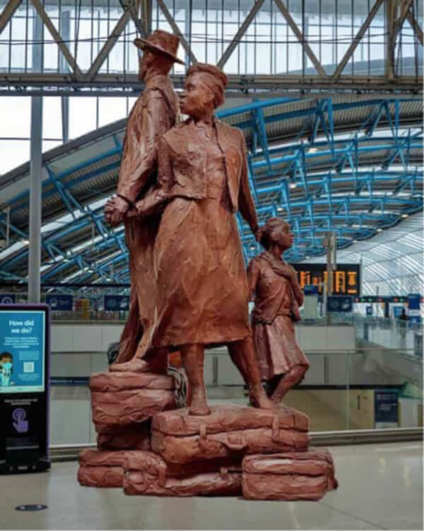 The Windrush Statue in London. Government of Antigua and Barbuda