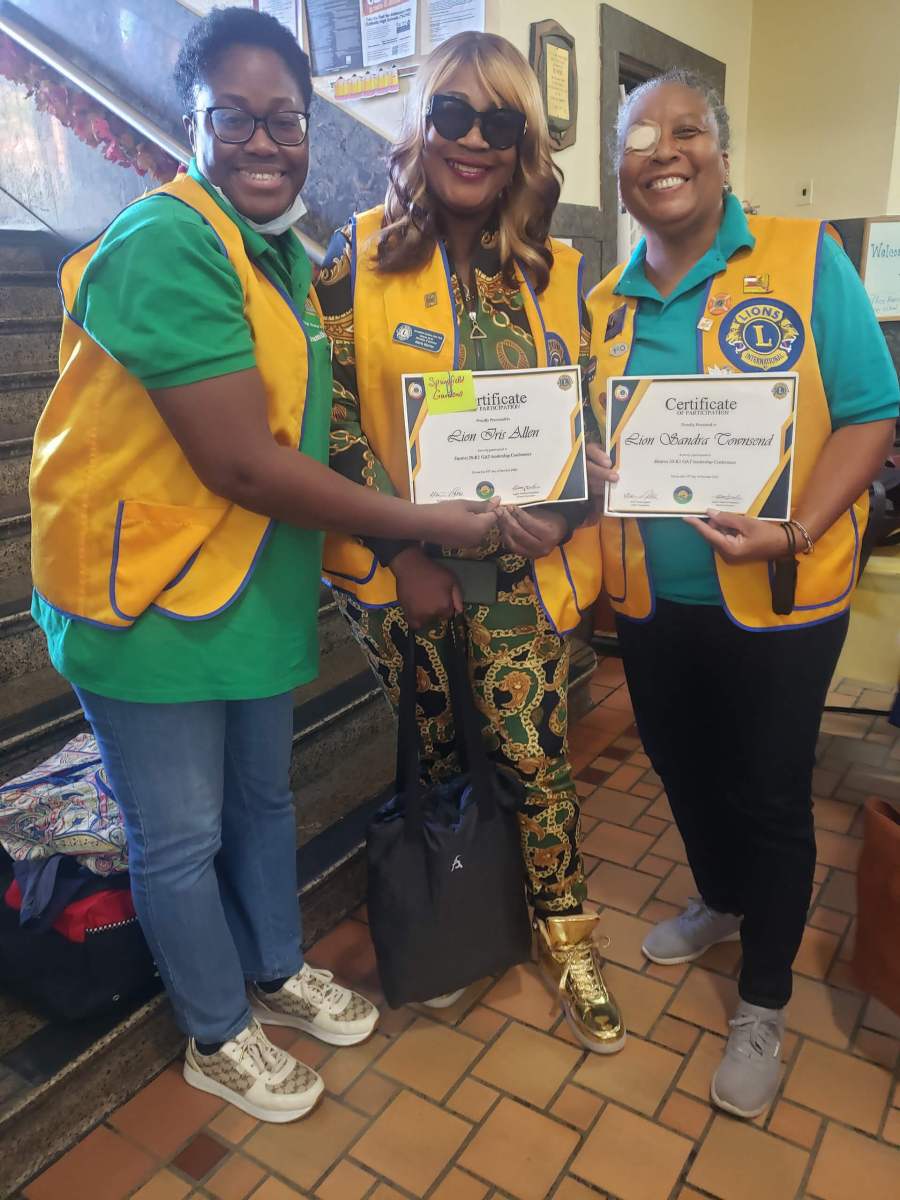 Lions Iris Allen, Merle Warren and Sandra Townsend.