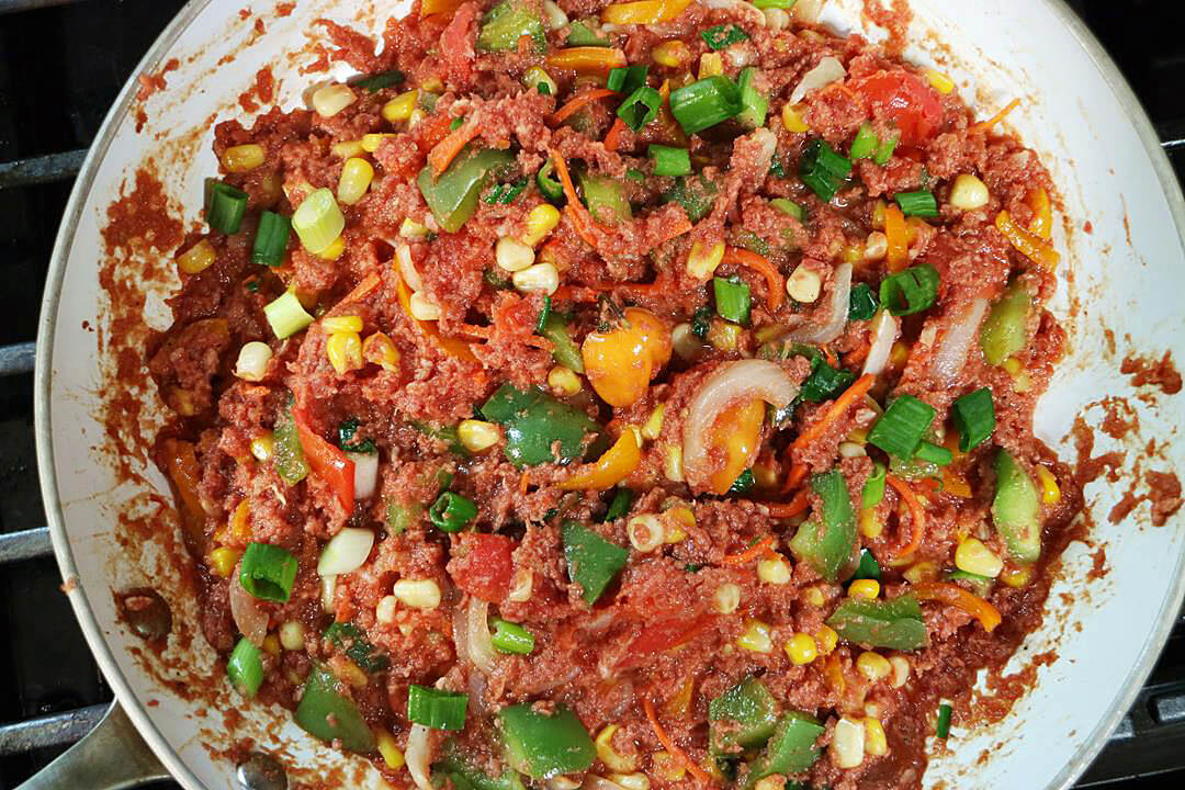 Loaded Caribbean Corned Beef recipe.