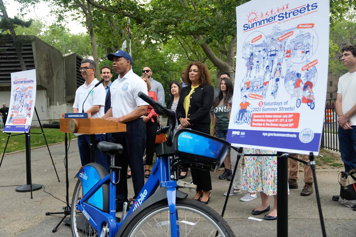 Mayor Eric Adams addresses press conference on 'Summer Streets.’