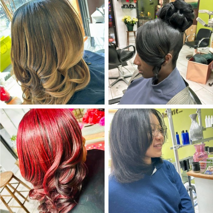Some of the creative hairstyles done by 'Just Because Hair Therapy Salon.’