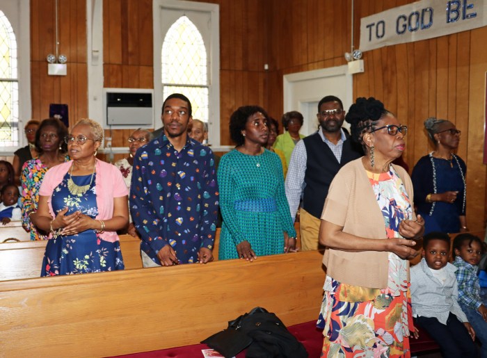 A section of the congregation during Mother's Day Worship Service.