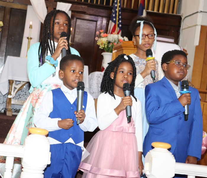 Fenimore Street United Methodist Church Sunday School children sings 'Mommy Loves Me.’