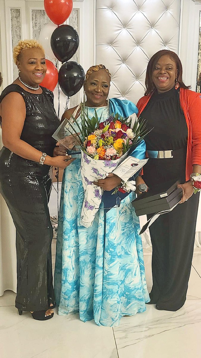 From left Trinidad and Tobago Nurses' Association of America, Inc.'s President Thecla Williams, RN, Joan Mayers, RN, and Immediate Past President and the current Business Manager Sherice Warner Rollock, RN.