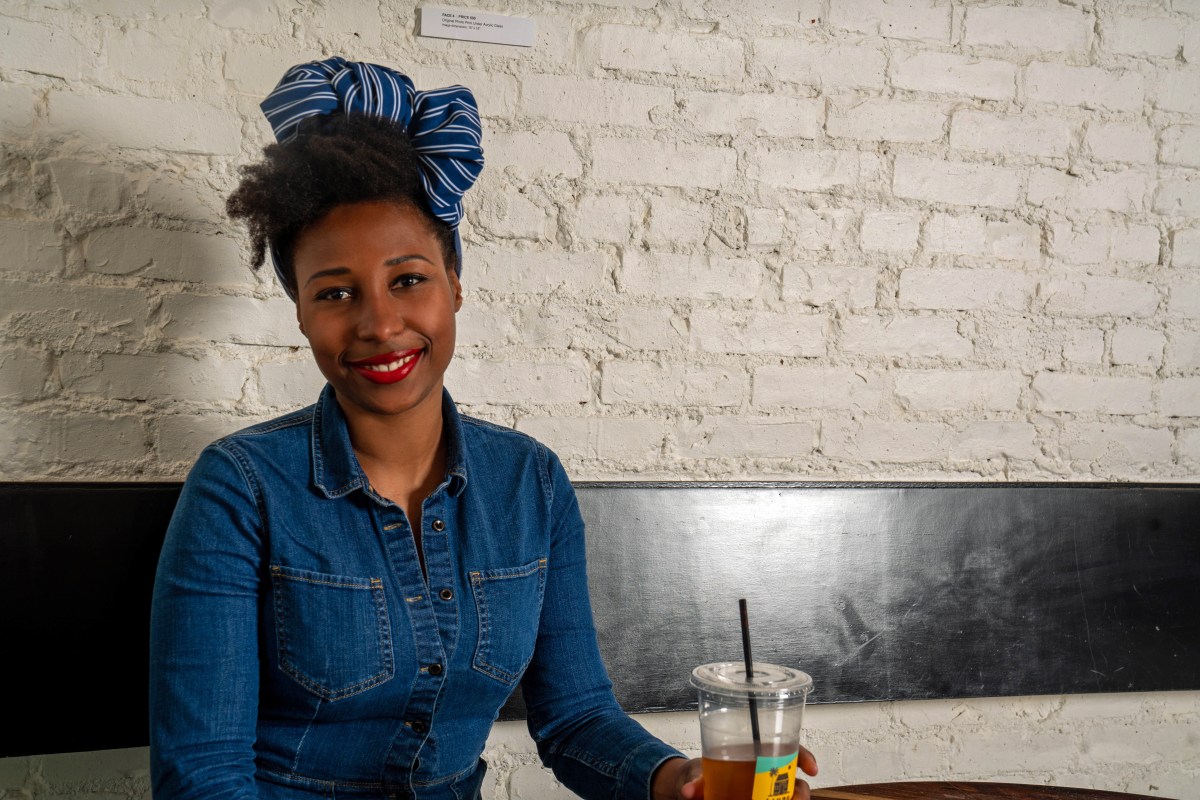 Cassandre Davilmar, owner of Lakou Cafe in Crown Heights, Brooklyn.