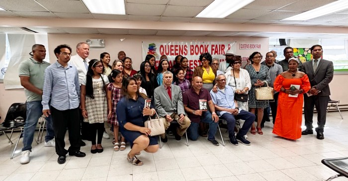 Participants of the Indo-Caribbean Heritage Celebration recently at the Queens Library.