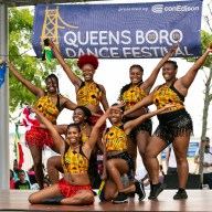 The carNYval Dancers on stage performing during the 2023 Queensboro Dance Festival.