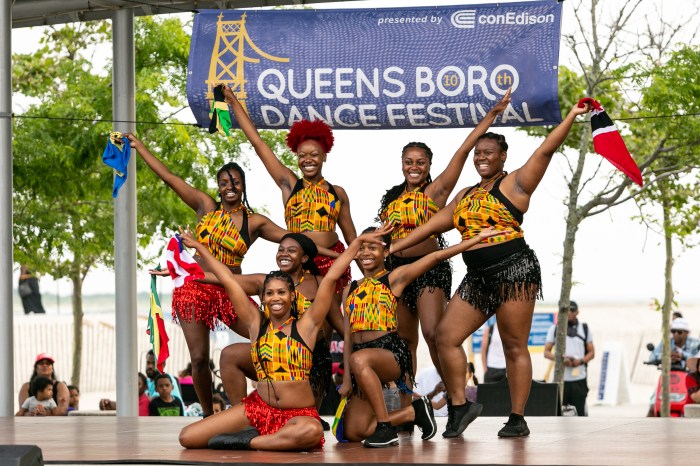 The carNYval Dancers on stage performing during the 2023 Queensboro Dance Festival.