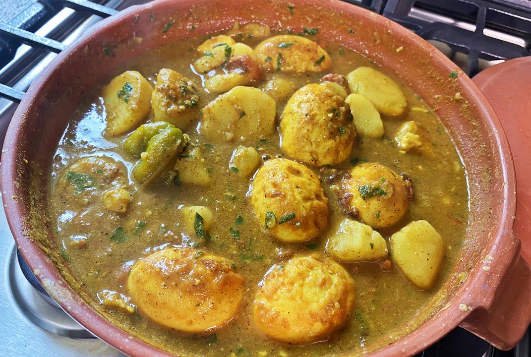 Egg And Aloo (curry egg with potato) recipe.