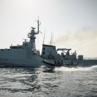 Royal Navy warship HMS Trent.