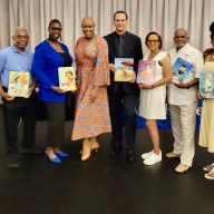 Sponsors and Supporters joined author Kamla Millwood, fifth from left, during her first July 28 book tour launch at the Brooklyn Children's Museum in Crown Heights.