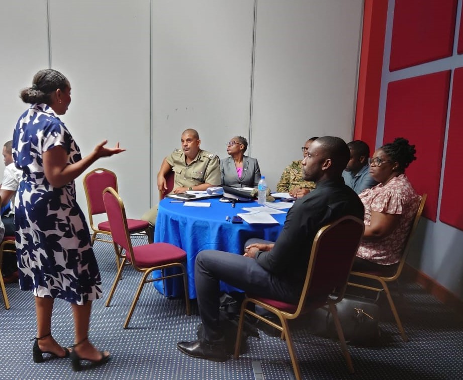 Bo Shakira Harris of UNODC engaging with workshop participants