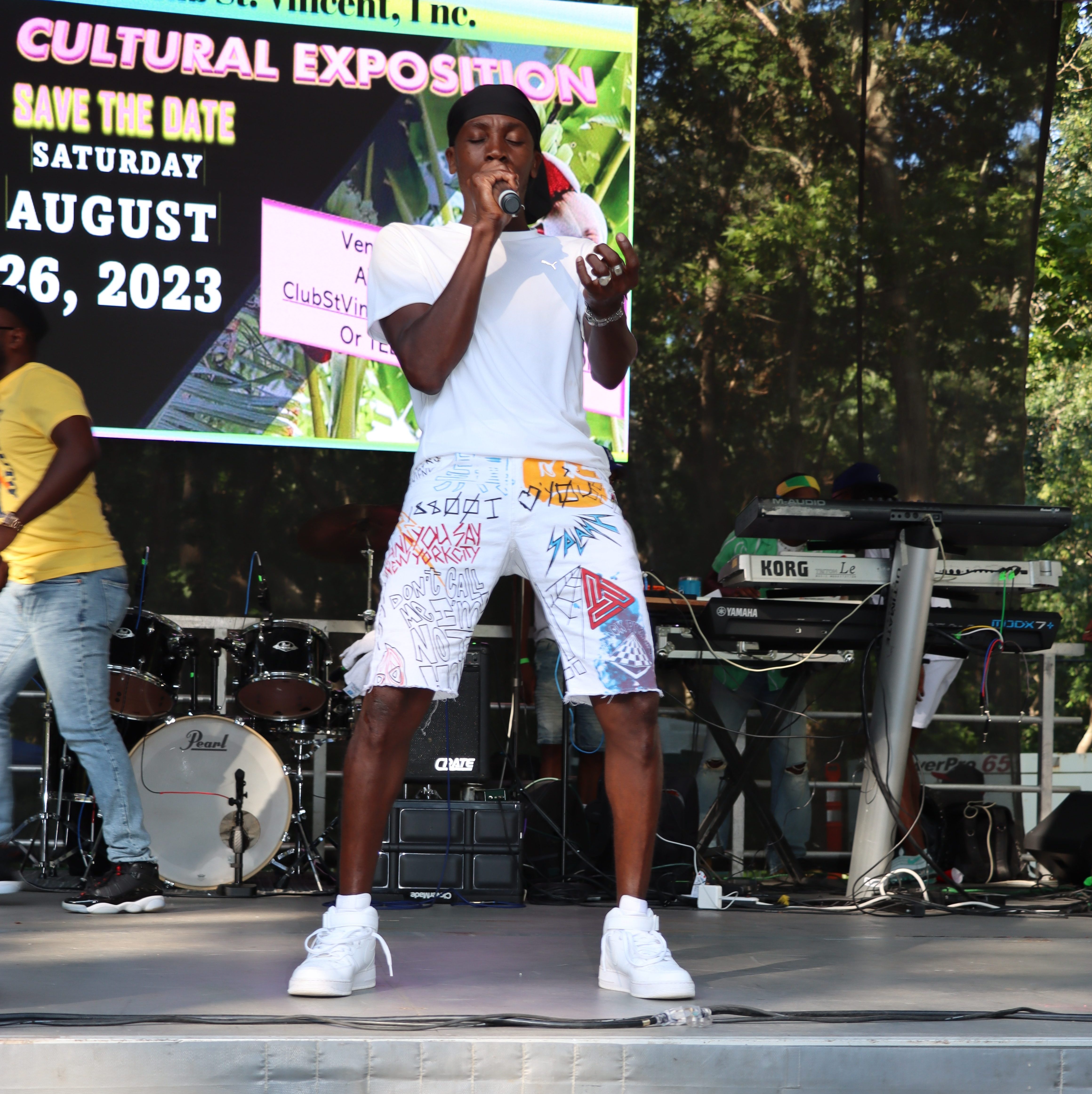 Delroy "Fireman" Hooper performing on stage