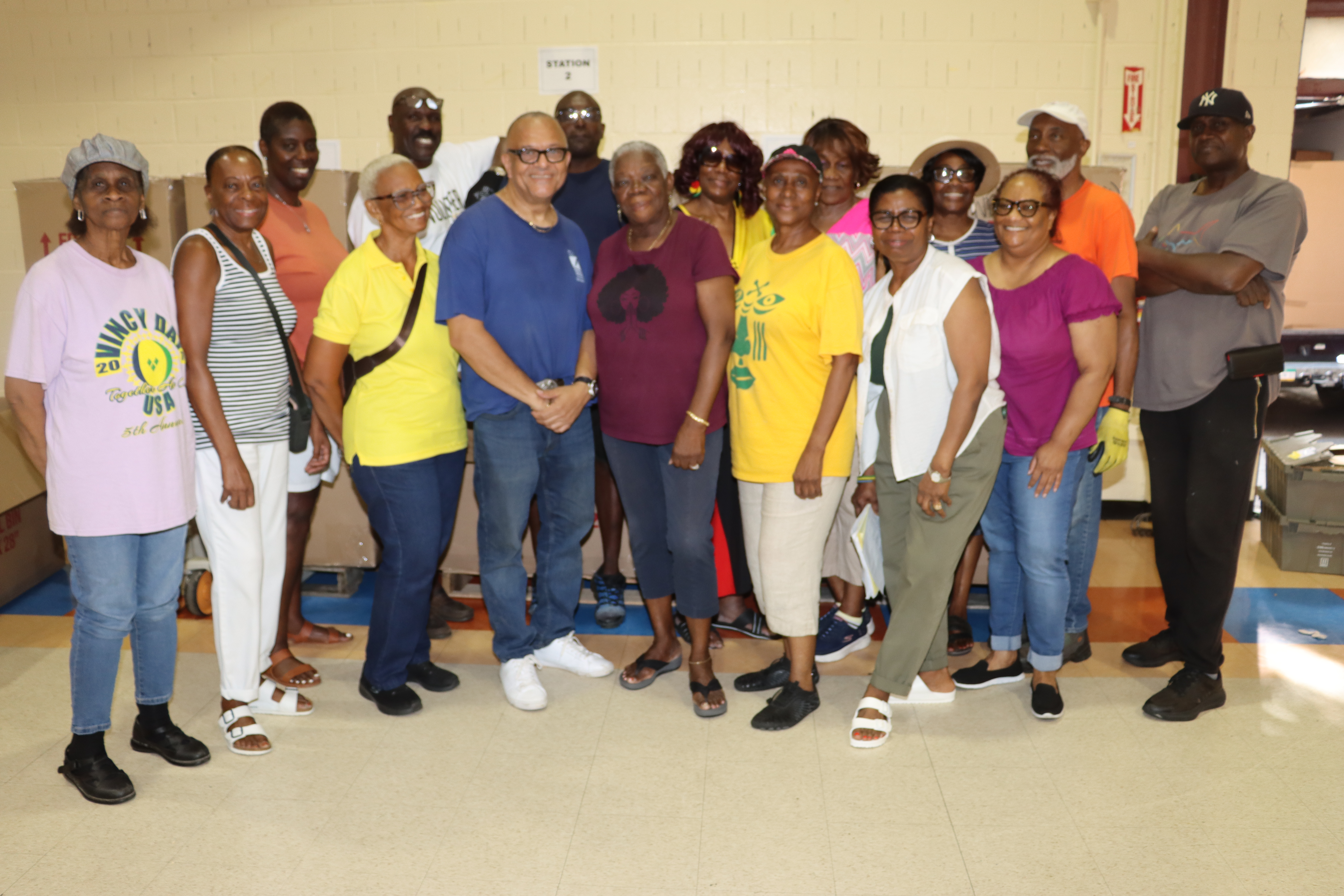 Relief volunteers at Friends of Crown Heights Educational Center in Brooklyn