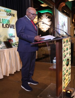 Jamaica’s Minister of Tourism Edmund Bartlett makes his address to the Diaspora who attended the Team Jamaica Bickle event in New York on Sunday, April 14, 2024.