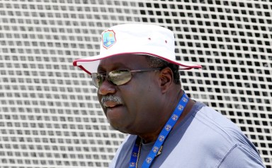 Former West Indies' Captain Clive Lloyd looks on during nets