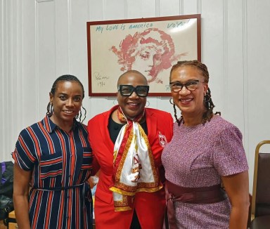 From left, Ingrid Griffith, Kenya Johnson, and Karen Wharton.