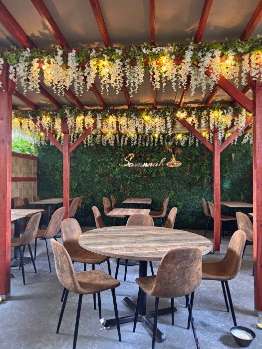 The restaurant has amazing indoor and outdoor seating for all occasions.