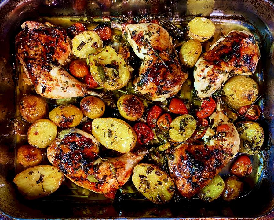 Baked Chicken With Potatoes recipe.