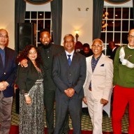 Board Members of Calvary’s Mission Food Pantry, from left, are Bill Wong, Farida Manoharlall, Kevin Sookdeo, Rudy Manoharlall, Tony Singh, and Roger Gary.