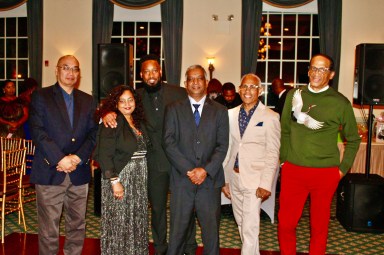 Board Members of Calvary’s Mission Food Pantry, from left, are Bill Wong, Farida Manoharlall, Kevin Sookdeo, Rudy Manoharlall, Tony Singh, and Roger Gary.