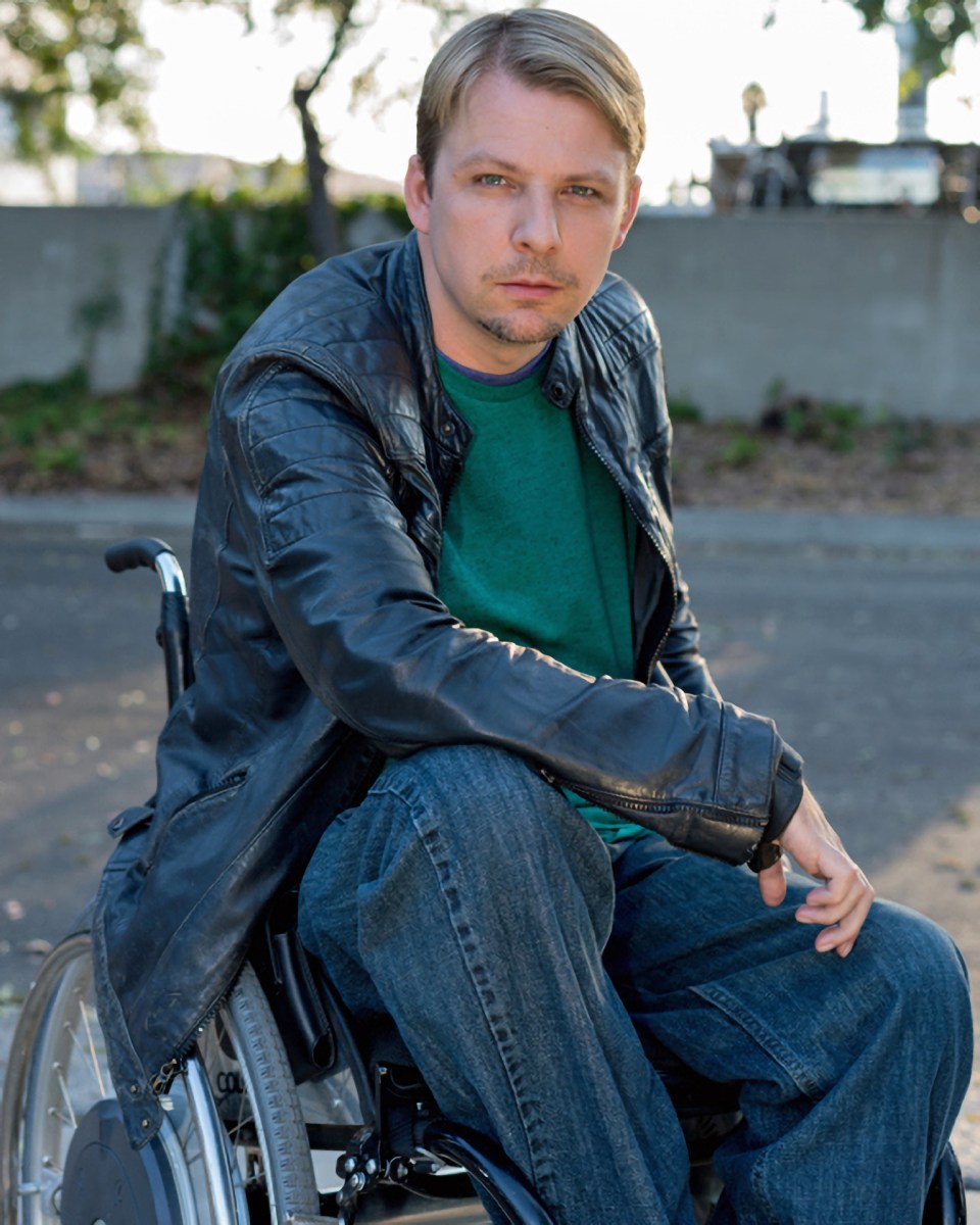 Actor Tobias Forrest, one of the lead characters in the independent film Daruma, is a C5 quadriplegic and wheelchair user.