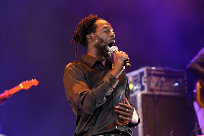 Buju Banton performs at Scotiabank Arena on Oct. 13, 2024 in Toronto, Ontario.