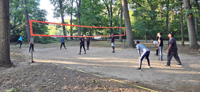 Players of all ages and from different Caribbean countries are a part of the volleyball team.