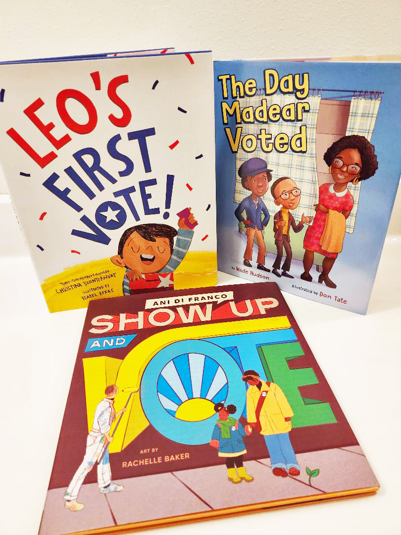 Three books for kids explaining the importance of voting.