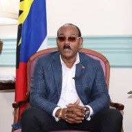 Antigua and Barbuda's Prime Minister Gaston Browne speaks during an interview with Xinhua in St. John's, capital of Antigua and Barbuda, Feb. 1, 2024.