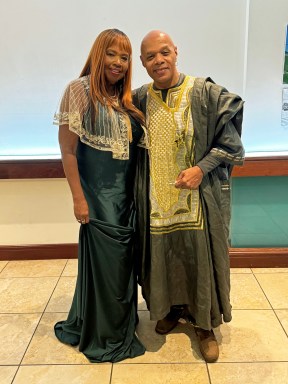 Dara Bragg, founder of the SITA Awards, left, with award recipient Lenny Green, host of the hugely popular radio show WBLS 107.5 FM - The Quiet Storm at the 8th Annual SITA Awards.