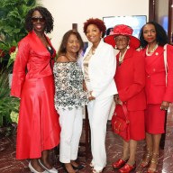 From left, Hon. Sylvia G. Ash; Joyce Perry, wife of US Amb. to Jamaica Nick Perry; Council Member Mercedes Narcisse; former Council Member Una S.T. Clarke; and Clarke's daughter, U.S. Rep. Yvette D. Clarke.