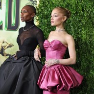 Cynthia Erivo (left) and Ariana Grande attend the "Wicked" New York Premiere at the Museum of Modern Art on Nov. 14, 2024 in New York City.