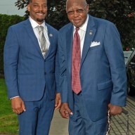 Hempstead Village Trustee Noah Burroughs with James A. Garner, former Mayor of the Village of Hempstead.