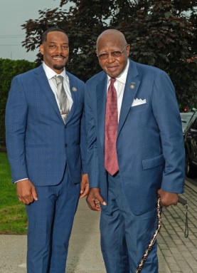 Hempstead Village Trustee Noah Burroughs with James A. Garner, former Mayor of the Village of Hempstead.