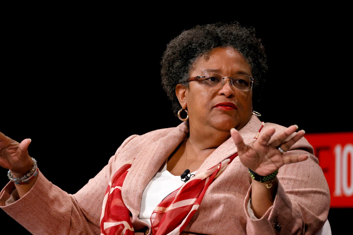 Mia Amor Mottley speaks onstage at the TIME100 Summit 2022 at Jazz at Lincoln Center on June 7, 2022 in New York City.