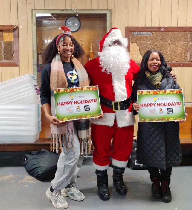 Brooklyn's Black Santa with Council Member Rita Joseph (right).