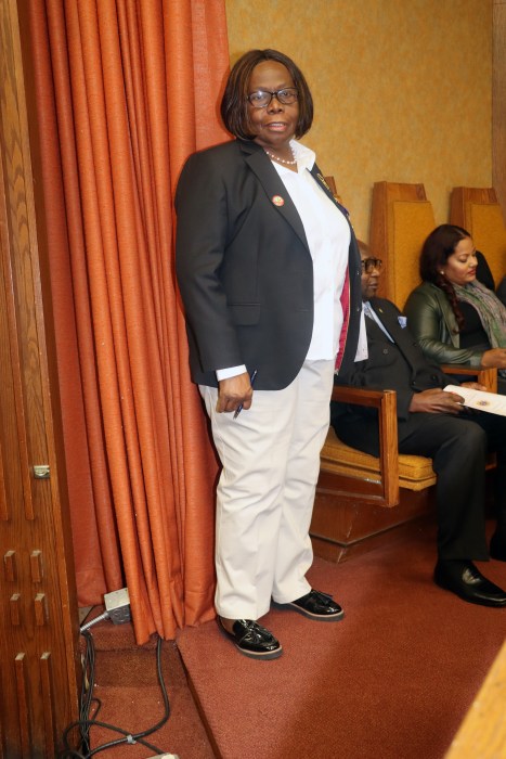 Brooklyn Canarsie Lions Club President Jean Joseph was at the ceremony.