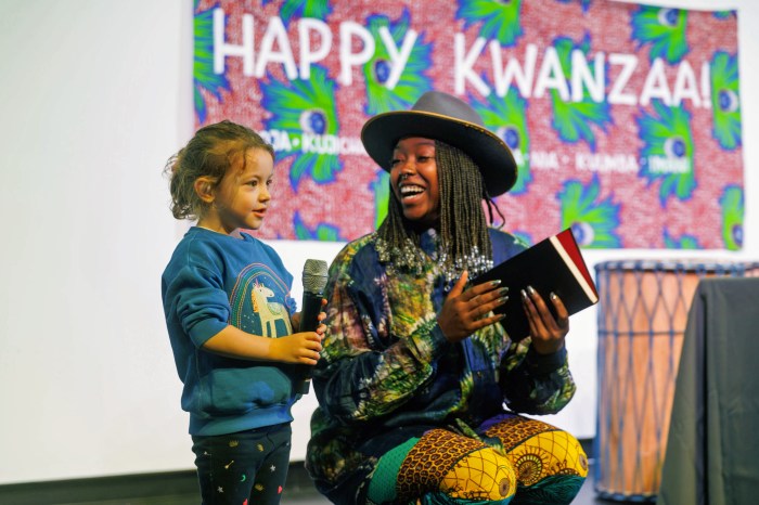 Participants at the Kwanzaa 2022 celebration at the Brooklyn Children's Museum.