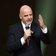 Gianni Infantino, president of FIFA, speaks during the The Best FIFA Football Awards 2024 at Aspire Academy on Dec. 17, 2024 in Doha, Qatar.