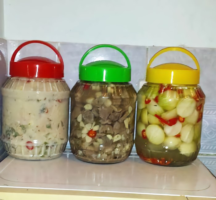 Jars of pickled meat and veggies are a popular staple at the dinner table for Guyanese at Christmas.