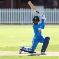 Jemimah Rodrigues of India of India bats during game two of the Women's One-Day International Series between Australia and India at Allan Border Field on Dec. 08, 2024 in Brisbane, Australia.