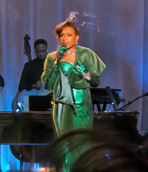 EGOT winner and host of the hugely popular daytime talk show The Jennifer Hudson Show wowed fans at the Kings Theatre, Brooklyn concert to promote her first Christmas album, the "Gift of Love,” during an intimate live experience on Nov. 24, 2024.