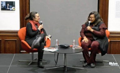 Screenshot of Jeanne (she/her) left, and Zinga Fraser (she/her), in conversation at the Brooklyn Public Library’s Center Brooklyn History (BPL-CBH) on Dec. 12.