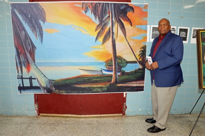 Ruel "Doc" Wallace with "Caribbean Scene.”