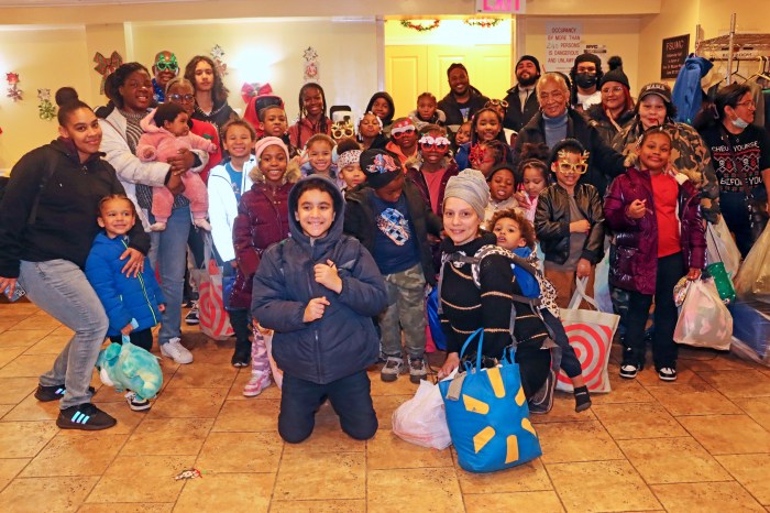 Families and coordinators at the Urban Transitional Family Center on Saratoga Avenue in Brownsville, Brooklyn.