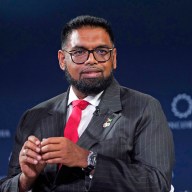 Mohamed Irfaan Ali, President of the Co-operative Republic of Guyana, speaks onstage during the 2024 Concordia Annual Summit at Sheraton New York Times Square on Sept. 24, 2024 in New York City.