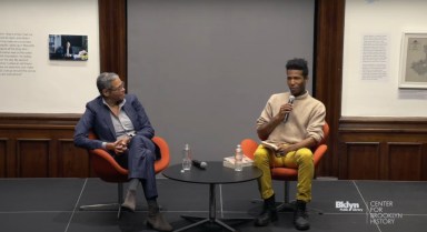 Michelle Adams (left), who discussed her debut book, "The Containment: Detroit, the Supreme Court, and the Battle for Racial Justice in the North" (MacMillan, 2025), in an in-person and virtual conversation hosted by the Brooklyn Public Library's Center for Brooklyn History (BPL-CBH) on Jan. 13.