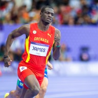 Kirani James of Grenada in action in the Men's 400m Round 1 Heat 5 during the Athletics Competition at the Stade de France during the Paris 2024 Summer Olympic Games on Aug. 4, 2024, in Paris, France.